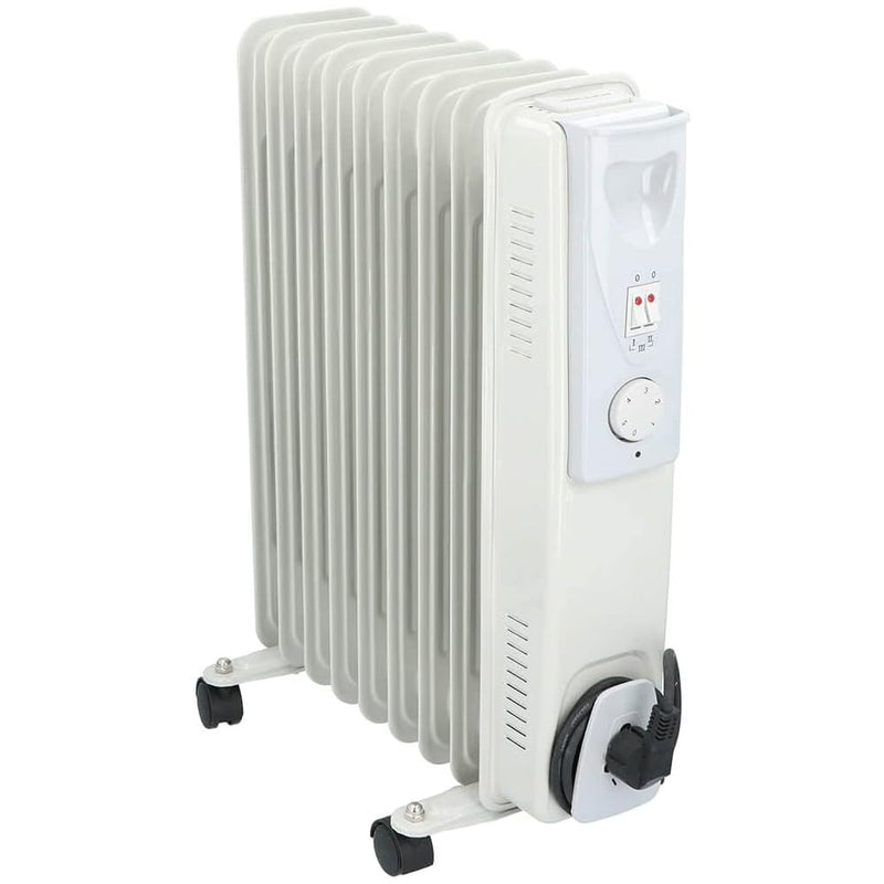 Stufa Termosifone ad Olio 9 Elementi 2000W Termostato Regolabile e Ruote Alpina-1