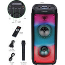 Altoparlante per Feste Dunlop Cassa Wireless Set Karaoke con Microfono e Luce -5