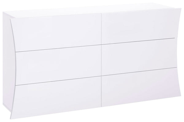 Comò 6 Cassetti 155,1x40x81,5 cm Arco Bianco Lucido online