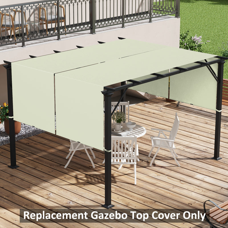 Copertura per Gazebo Pergola 3x3 m 488x122 cm  in PE Impermeabile color Kaki-2