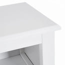 Mobile da bagno a 1 Anta con Griglia Armadio in Legno Colore Bianco 30x28x80H cm-3