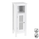 Mobile da bagno a 1 Anta con Griglia Armadio in Legno Colore Bianco 30x28x80H cm-5