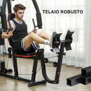 Stazione Fitness Multifunzione con 45 kg di Pesi 160x108x200 cm Nero  -6