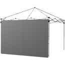 Pareti Gazebo 3x3 e 3x6 m in Tessuto Oxford Grigio con Chiusure ad Anello e a Gancio-1