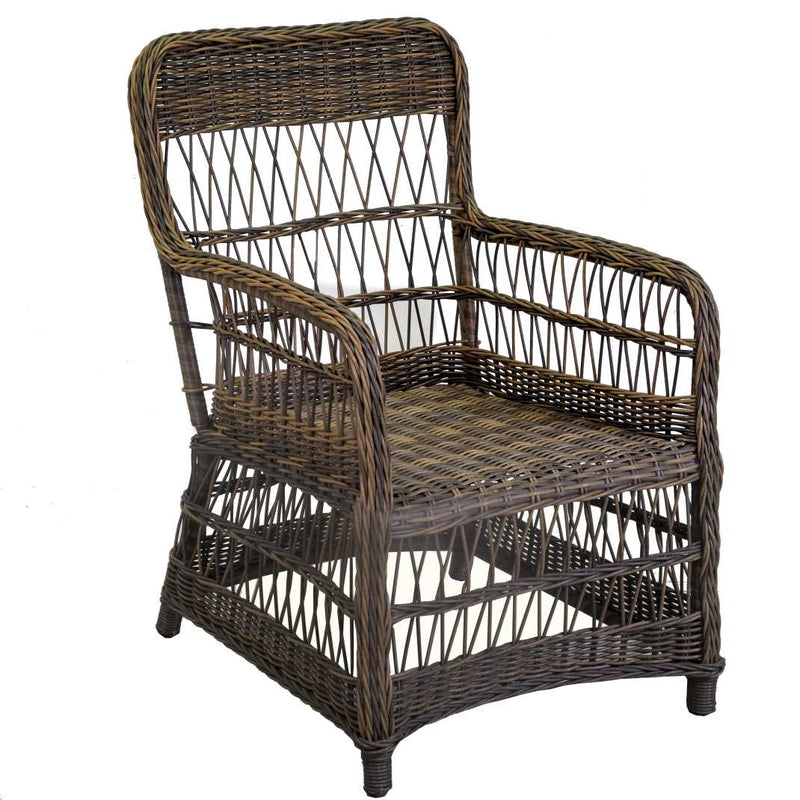 Poltrona da Giardino 78x63xh92 cm in Alluminio e Polyrattan  Baltimora Grigio-3