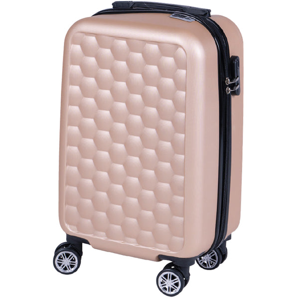 sconto Trolley Cabina Rigido Bagaglio a Mano 33.5x22x55 cm con Maniglia Telescopica Oro