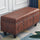 Cassapanca Contenitore Ecopelle Divano Panca Pouf Contenitore 80x40x43cm Marrone