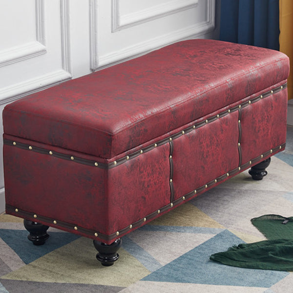 Cassapanca Contenitore Ecopelle Divano Panca Pouf Contenitore 80x43 cm Bordeaux online