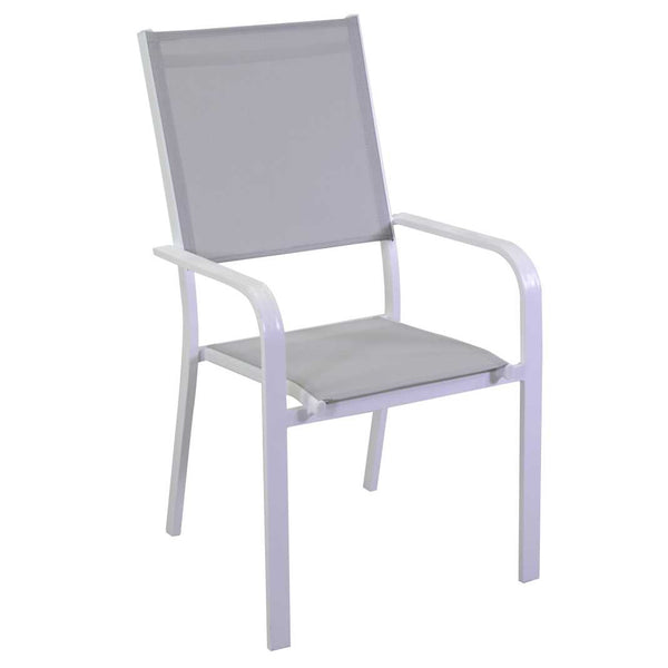 Sedia da Giardino 55x54xh98 cm in Alluminio Kelso Bianco prezzo