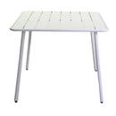 Tavolo da Giardino 80x80xh72 cm in Metallo Rovigo Bianco-2