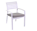 Sedia da Giardino 58x57xh88 cm in Alluminio New Boston Bianco-1