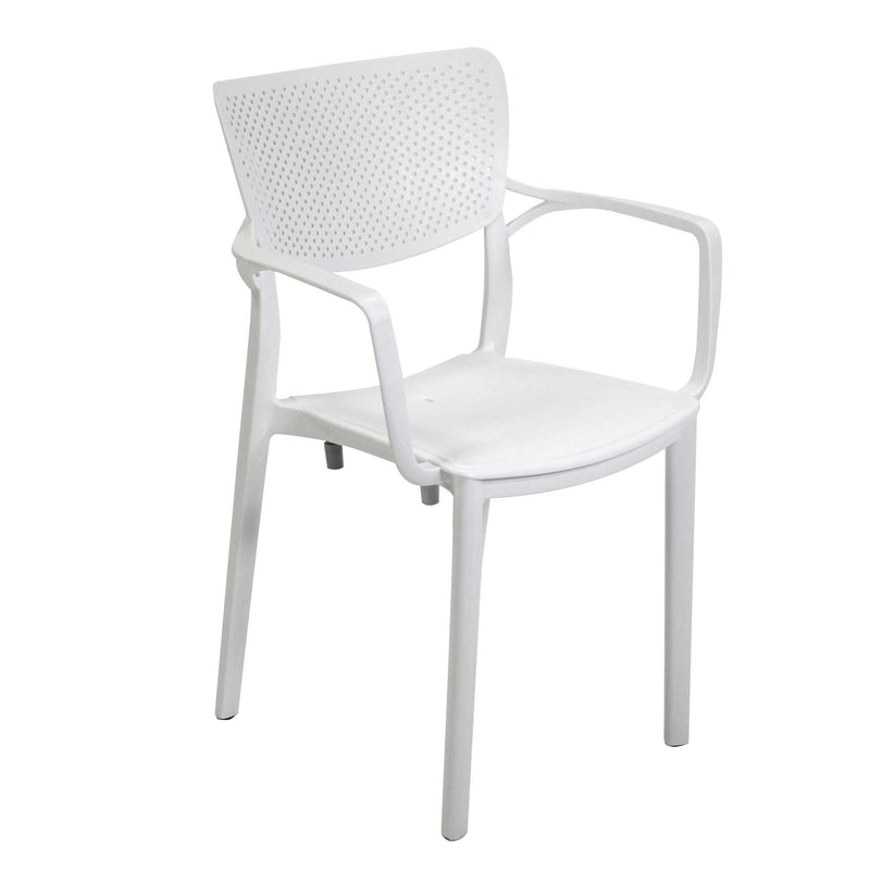 Sedia da Giardino 54,5x53xh84 cm in Polipropilene Alezio Bianco-1