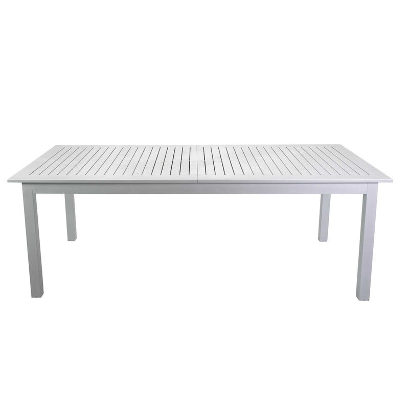 Tavolo Allungabile da Giardino 150/210x89xh75 cm in Alluminio Monterey Bianco-1