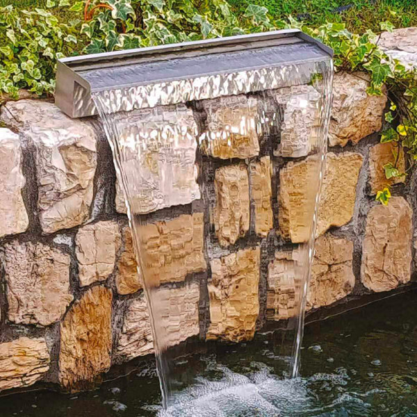 Lama d’Acqua Effetto a Cascata per Piscina o Laghetto 60x14xH10 cm in Acciaio Inox Lucido acquista