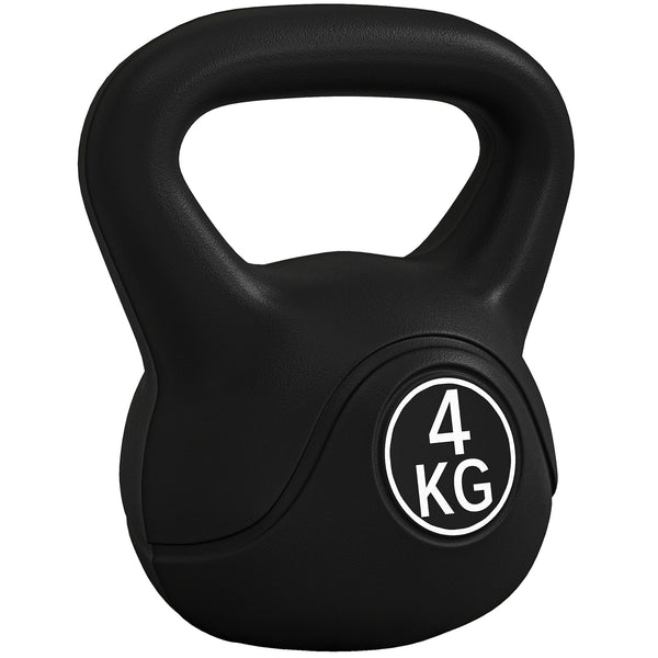 online Kettlebell per Allenamento 4 kg in Plastica e Sabbia Nero