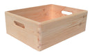 Contenitore Box Salvaspazio Sovrapponibile 40x30x14 cm in Legno di Pino Naturale  -1