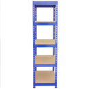 Set 3 Scaffali Senza Bulloni 90x50x180 cm in Acciaio Blu  -2