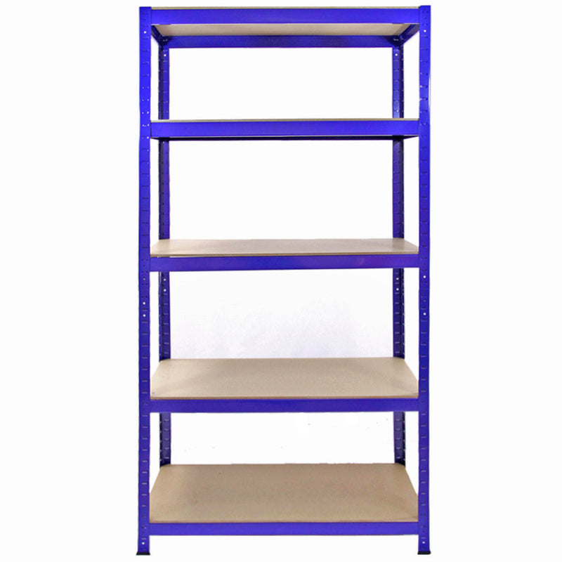 Set 5 Scaffali Senza Bulloni 90x45x180 cm con Connettori in Acciaio Blu -4