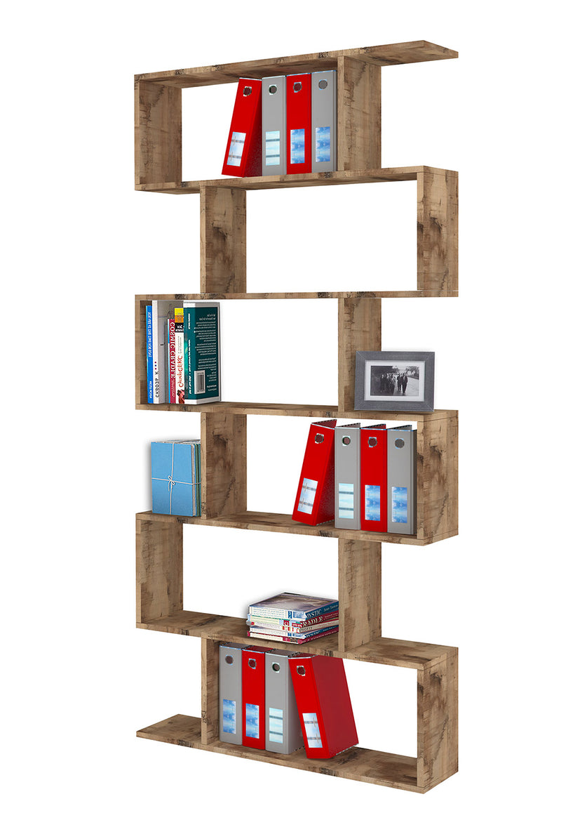 Libreria Moderana 80x24,6x191,8 cm Calli Acero Pereira-2