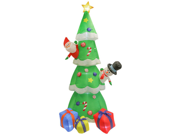 prezzo Albero di Natale Gonfiabile 240 cm con Babbo Natale e Pacchi Regalo  con Luci LED