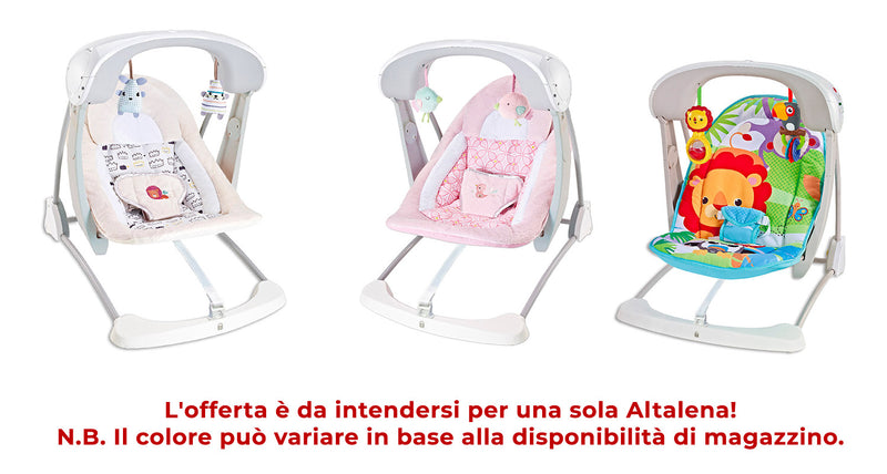 Altalena dondolo oscillante con Musica per Bambini 65x63x49 cm in Acciaio e Poliestere Baby Dreams  -6