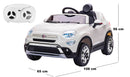 Macchina Elettrica per Bambini 12V con Licenza Fiat 500X Bianca-5