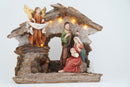 Natività Decorativa con Capanna 20h cm con Luci  -3