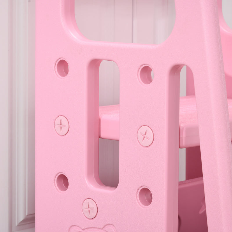 Scaletta per Bambini 3 Livelli 47x47x90 cm in HDPE Rosa-9