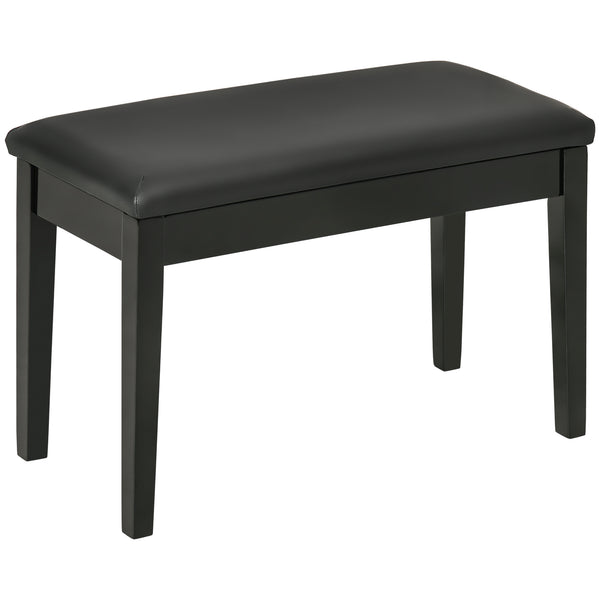 Sgabello per Pianoforte con Contenitore 75x35x49cm  in Legno e Finta Pelle Nero sconto