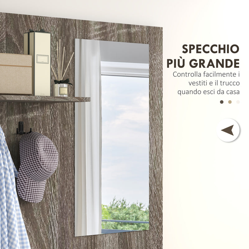 Mobile Guardaroba per Ingresso con Specchio Appendiabiti e Armadio 145x29x184 cm Nero e Bianco  -5