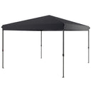 Gazebo Pieghevole 3.6x3.6m con Apertura a Bottone Altezza Regolabile e Borsa con Ruote Nero-1