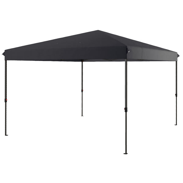 Gazebo Pieghevole 3.6x3.6m con Apertura a Bottone Altezza Regolabile e Borsa con Ruote Nero prezzo