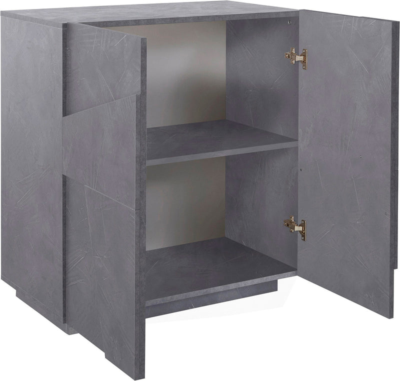 Credenza 2 Ante Battenti 81,2x44,2x86 cm Ping Ardesia-3