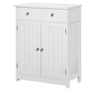 Mobile da Bagno 2 Ante con Cassetti 60x30x75 cm in Legno Bianco  -9