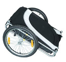 Rimorchio per Animali Domestici Pieghevole da Bicicletta 130x90x110 cm Bianco e Nero -5