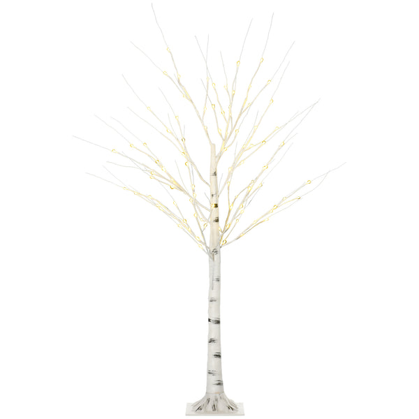 Albero di Natale Artificiale 150 cm 12 Rami con Luci LED 3000K per Interni ed Esterni al Coperto Bianco prezzo