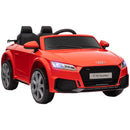 Macchina Elettrica per Bambini Licenza Audi TT con Telecomando e Fari LED Rosso  -1