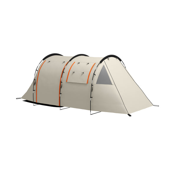 Tenda da Campeggio 4-5 Persone con Copertura Oscurante 460x230x180 cm Impermeabile con Borsa di Trasporto in Poliestere Kaki acquista