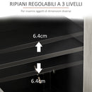 Credenza Moderna con 2 Armadietti 121x37x75 cm Nero e Grigio -5