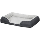 Cuccia per Cani Taglia Grande Imbottita con Cuscino Rimovibile Lavabile 120x80x22 cm Grigio Carbone -1