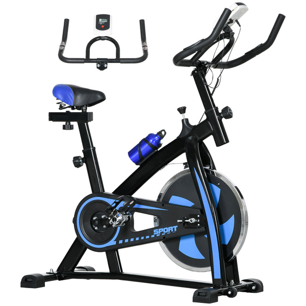 Cyclette con Monitor LCD e Sella Regolabile 118x50x105-115 cm Blu prezzo