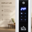 Termosifone Elettrico 3 Modalità Timer e Termostato 60x18,5x39,5 cm Bianco e Nero -5