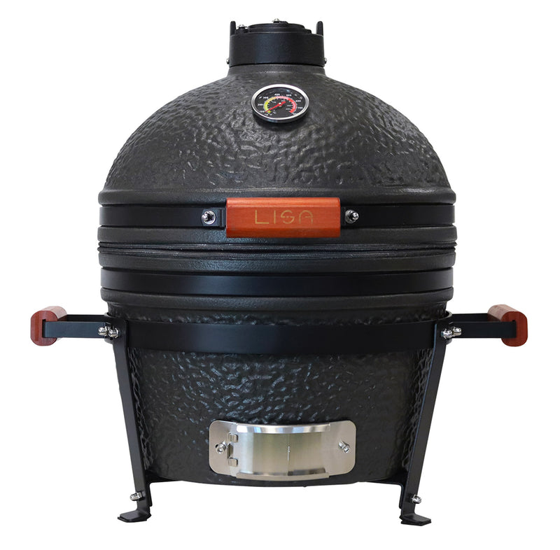 Barbecue a Carbone Carbonella da Appoggio Ø40,5 cm in Ceramica di Mullite Kamando Lisa Luxury 16” Nero-1