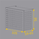 Copri Condizionatore 105x95x65 cm in Alluminio Curve L Antracite-5