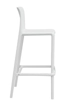 Sgabello  46x102x48 cm Palermo in Polipropilene Bianco-2