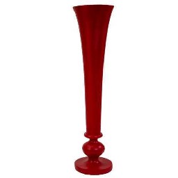 Portavaso resina rosso cm Ø32xh136 sconto