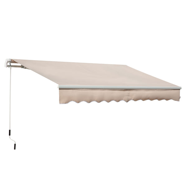 Tenda da Sole per Esterno a Bracci Avvolgibile 295x200 cm con Apertura a Manovella Beige prezzo