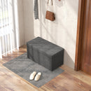 Panca Contenitore Pieghevole 84L 76x38x38 cm in Tessuto Grigio Scuro-2