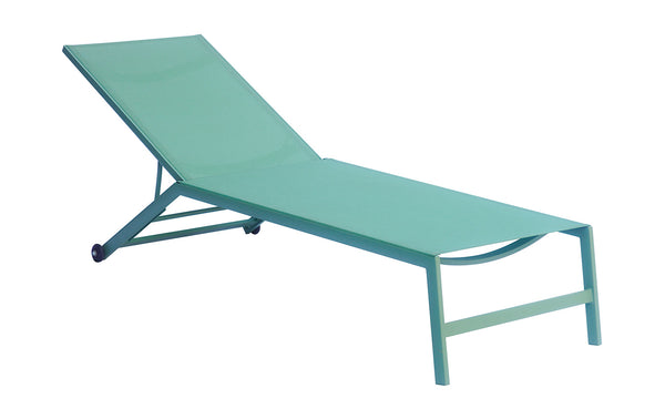 Lettino Prendisole da Giardino 195x70x34 cm con Ruote Verde online