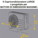 Copri Condizionatore da Esterno Large 105x65x95 cm in Alluminio Bianco -2